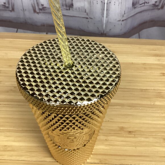 Starbucks Gold Metallic Grande Studded Tumbler NWT - Picture 2 of 8